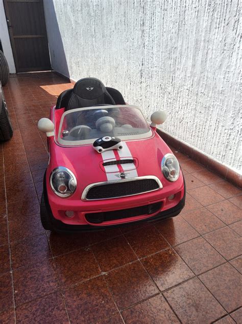 Carro El Ctrico Rosa Prinsel Mini Cooper Kinder Market