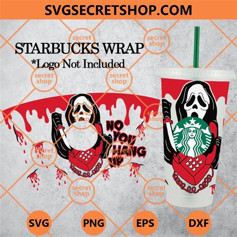 Ghostface Starbucks Cup Svg Horror Movie Starbucks Cup Svg Halloween