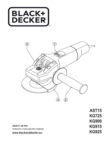 BLACK DECKER KG725 Small Angle Grinder Instruction Manual Manualzz