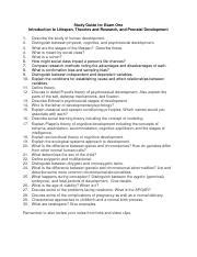 Unit Exam Study Guide Pdf Study Guide For Exam One Introduction To