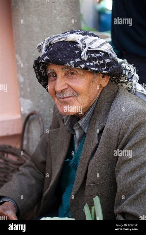 Turkish Man In A Cafe Wearing A Traditional Head Turban Stock Photo Alamy