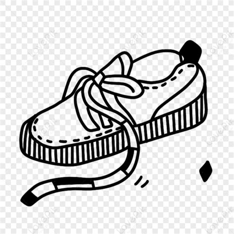 Black And White Doodle Black Cute Shoeshand Drawingline Png