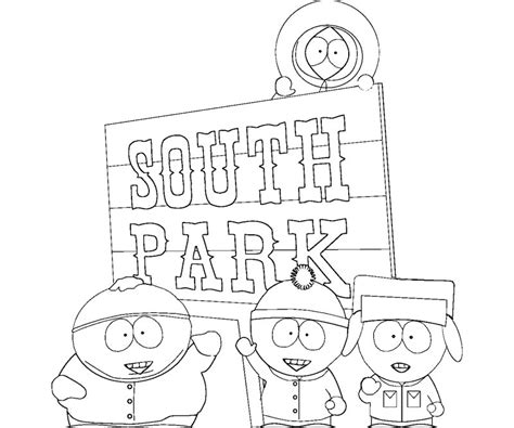 Раскраска № 4433 - Южный Парк, Саус Парк, South park скачай или рисуй ...
