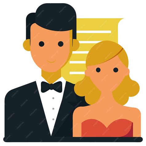 Premium Vector Couples Exchanging Wedding Vows At Altar