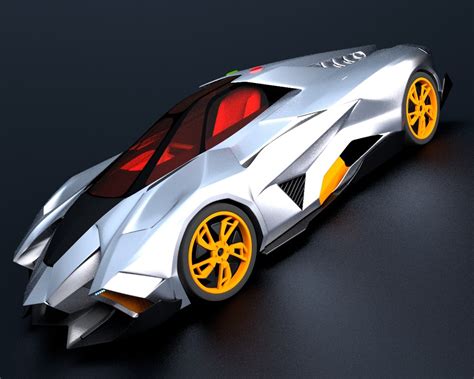 3d lamborghini egoista sport concept car