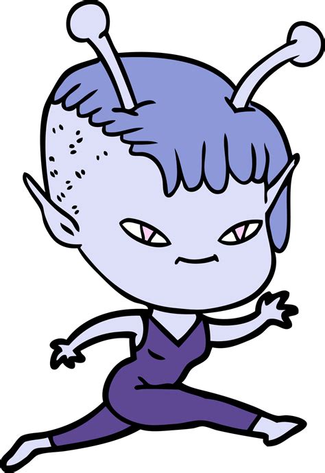 Cute Cartoon Alien Girl 39378874 Png