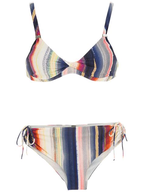 Lygia Nanny Marcela Striped Bikini Set Multicolour FARFETCH UK