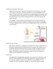 GERD PUD CHOLECYSTITIS Docx GERD Gastroesophageal Reflux Disease