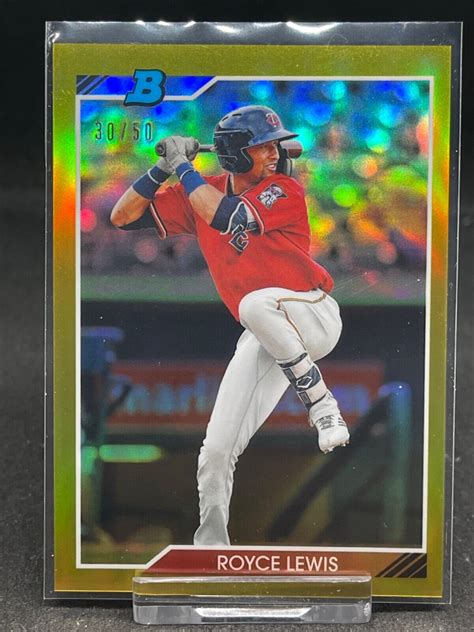 Bowman Heritage Chrome Royce Lewis Gold Refractor Prospect