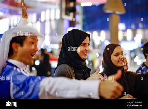 Doha Catar 26th Nov 2022 Qatari Women During Fifa World Cup Qatar