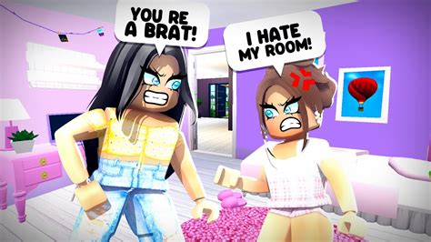 Decorating My Step Daughter S New Bedroom Roblox Roleplay Bloxburg Youtube