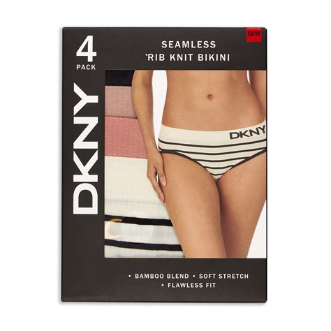 Dkny Women S Seamless Rib Knit Pack Bikini Brief In Pin