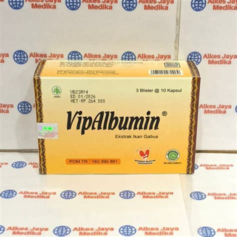 Jual Vip Albumin Box Isi 3 Strip 10 Kapsul Membantu Memelihara