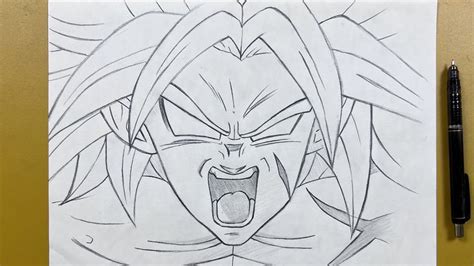 draw broly step  step dragonball super dragon ball