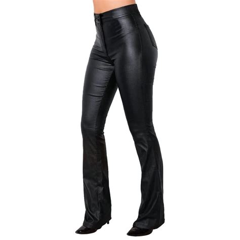 Cal A Disco Hot Pants Flare Bailarina Em Cirr Couro Brilhoso Bolsos Z Per Wolfox Shopee