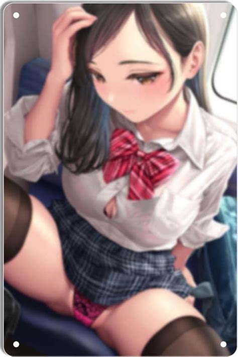 DKLOWK Lewd Sexy Tits Thighs Ass Butt Hot Hentai Anime Girl Poster Metal Sign Decor 8 X 12inch