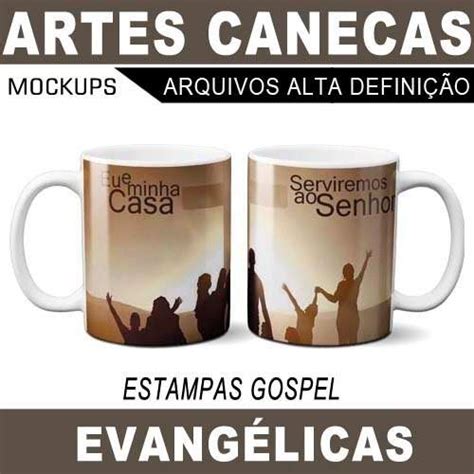 Sublimação Canecas Artes Evangélicas Gospel Mockups