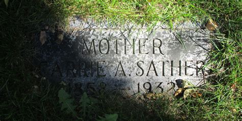 Carrie Audine Anderson Sather Find A Grave Memorial