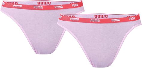 Puma Womens Womens Pack Iconic Bikini Briefs In Pink Puma Amazon Co Uk Clothing
