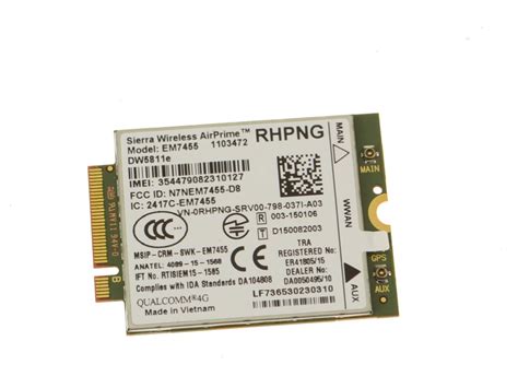 Dell OEM 5811E DW5811e M.2 Mobile Wireless Card RHPNG