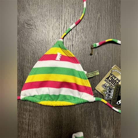 Juicy Couture Swim Juicy Couture Neon Stripe Bikini Set Nwt Poshmark