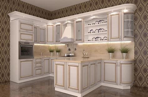 Кухни классика белые мдф - фото