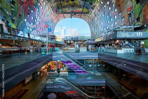 ROTTERDAM, THE NETHERLANDS - MAY 11, 2017: Interior view of the Market ...