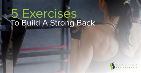 5 Exercises To Build A Strong Back - Stanlick Chiropractic