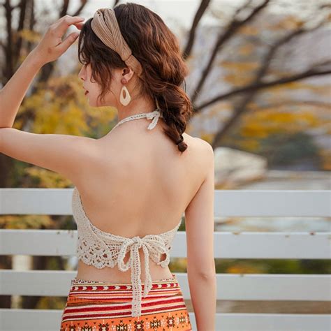 Crochet Top Swimwear Women S Bikini Swimsuit Bra Bikini Outer Wear Beach Top Sexy Outfit