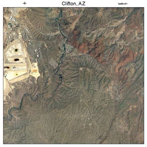 Aerial Photography Map Of Clifton Az Arizona