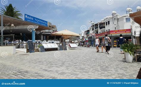 Fish Restaurant Menu Sign On Poseidonos Ave Paphos Stock Video