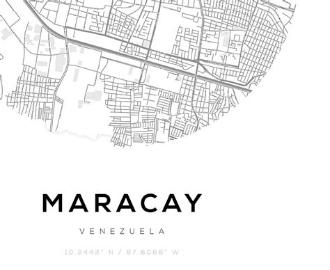 Maracay Map Print City Street Maps Map of Maracay Street - Etsy