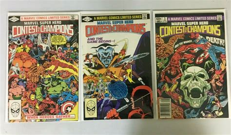 Marvel Super Hero Contest Of Champions 1 3 All 3 Different Books 60