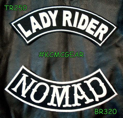 Lady Rider Nomad Embroidered Patches Sew On Patches Motorcycle Biker Patch Set For Jackets