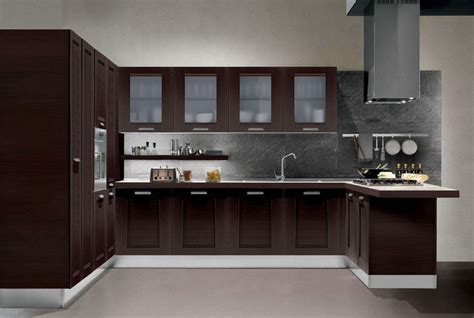 Интерьер кухни венге и беленый дуб - 97 фото