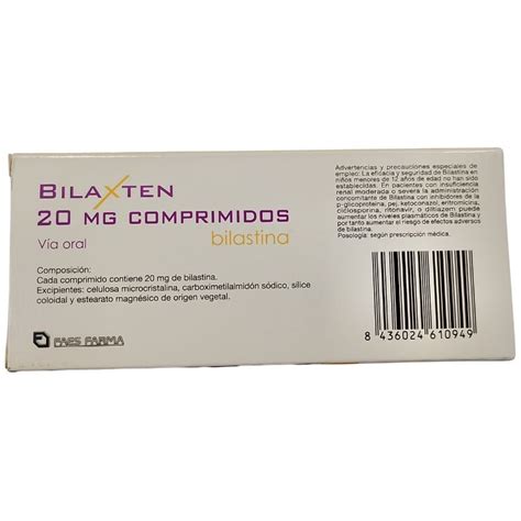 bilaxten xmg  tabletas