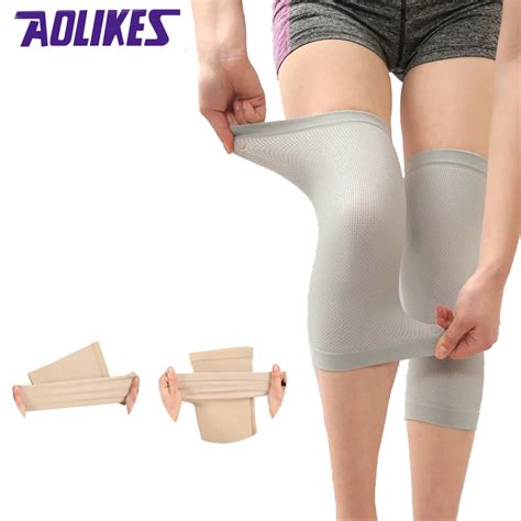 AOLIKES 1 Pair Nylon Thin Knee Brace Men Women S M L Elastic Knee Pad