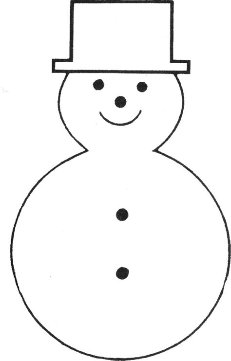 Snowman Face Template Printable Pattern