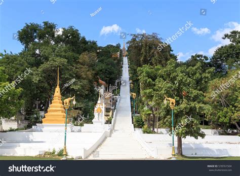 Stairway Lead Wat Sangkat Rattana Khiri Stock Photo