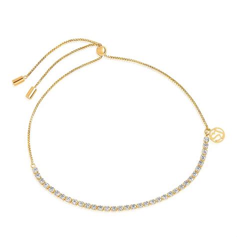 Sif Jakobs Jewellery Ellera Tennis Bracelet K Yellow Gold Plated