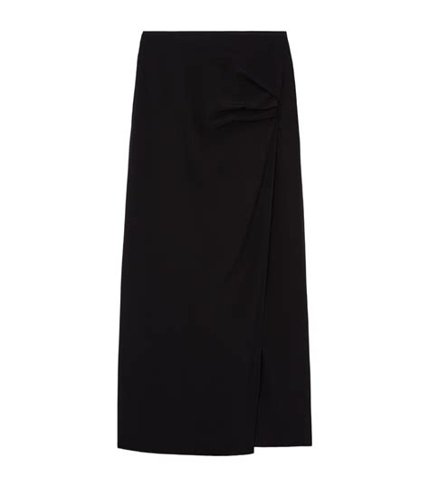 Womens The Kooples Black Ruched Maxi Skirt Harrods Uk