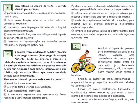 Atividades Sobre Crônica Ensino Médio Com Gabarito - Crônica – Simulado 1 – Lição Prática
