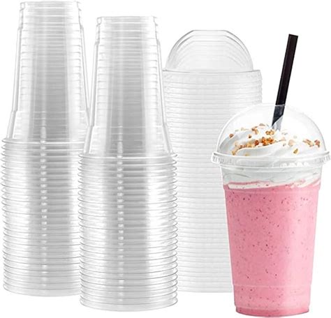 ZhungZaoh Plastikbecher Slush Becher Bubble Tea Trinkbecher Mit Deckel