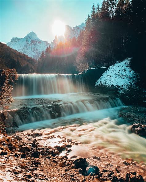 Waterfalls Near Green Trees During Daytime Hd Phone Wallpaper Peakpx