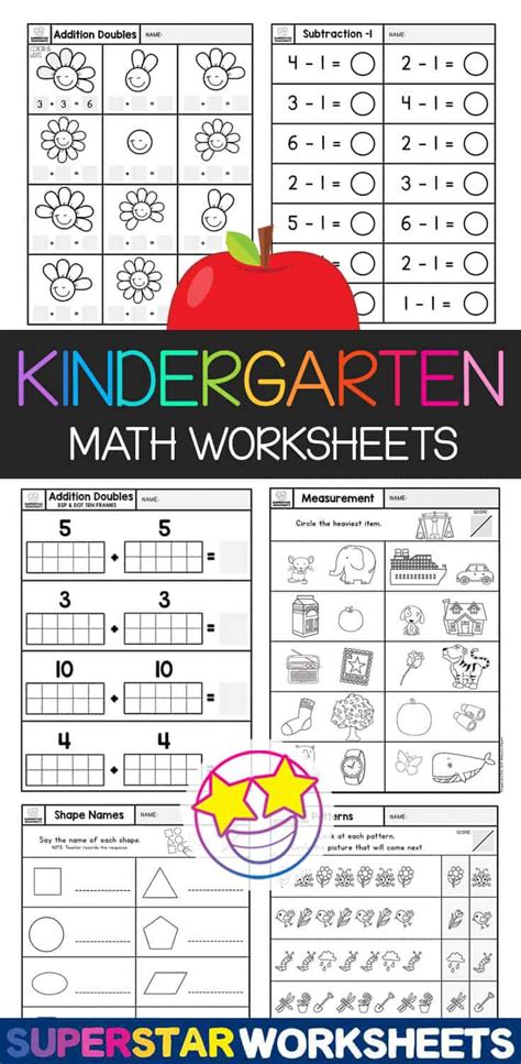 Kindergarten Math Worksheets - Superstar Worksheets