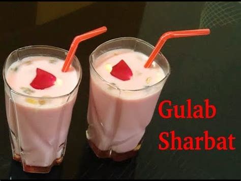 Gulab Sharbat Recipe How To Make Rose Sharbat Rose Milk Recipe Youtube