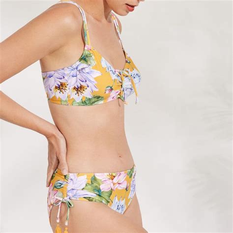 Conjunto Bikini Reductor Copa D Aros Estampado Flores Ysabel Mora Limited Edition