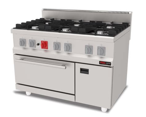 Gasherd Flammen Mit Gas Backofen Premium Serie Sgs Gastro