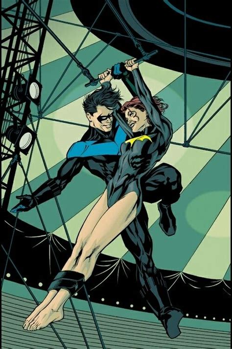 Nightwing And Barbara Gordon Nightwing And Batgirl Nightwing