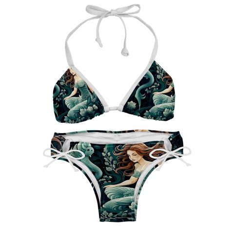 Mermaid Chic Bikini Set With Detachable Sponge Adjustable Strap